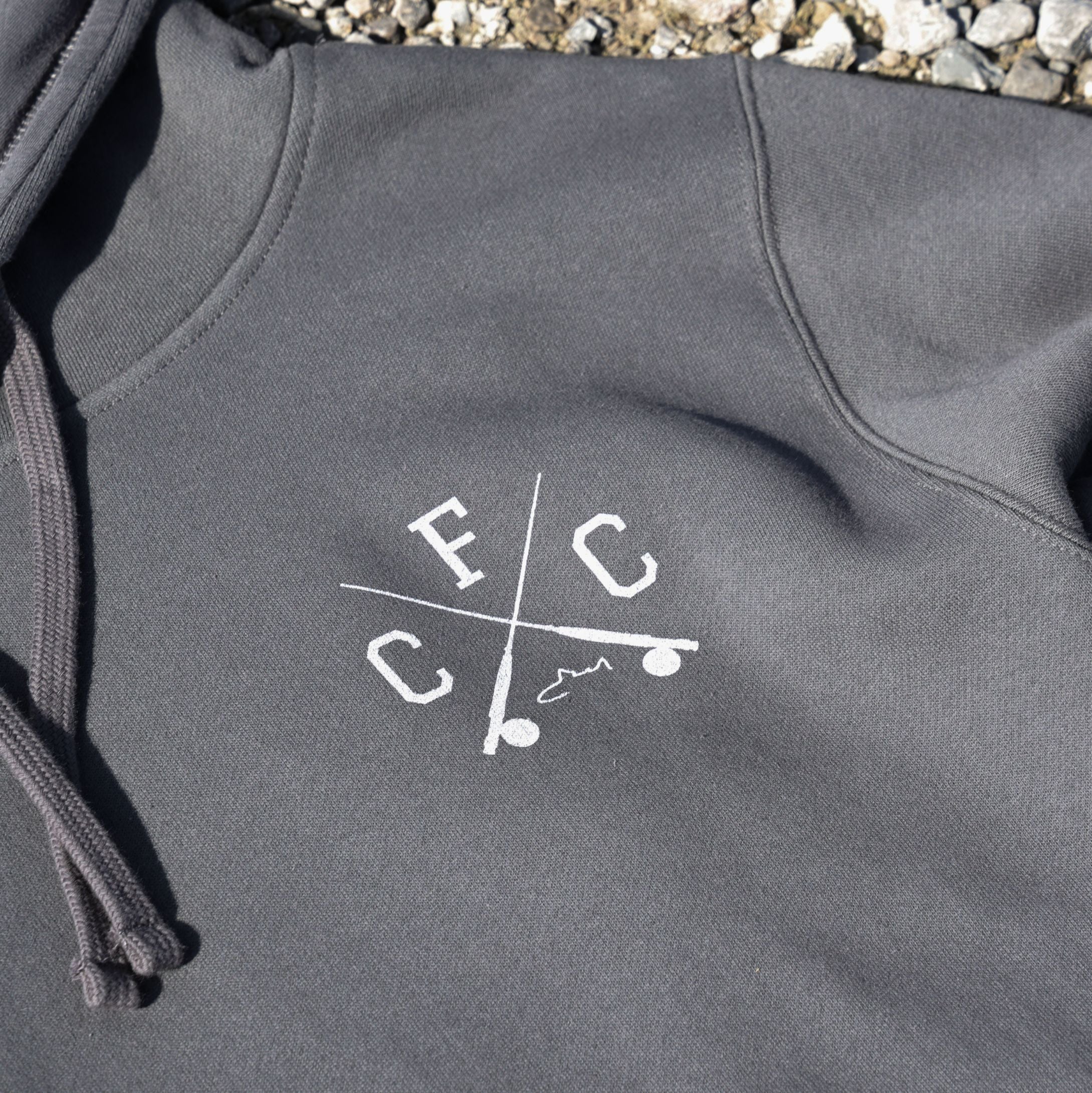 Mens light grey Walleye Hoodie