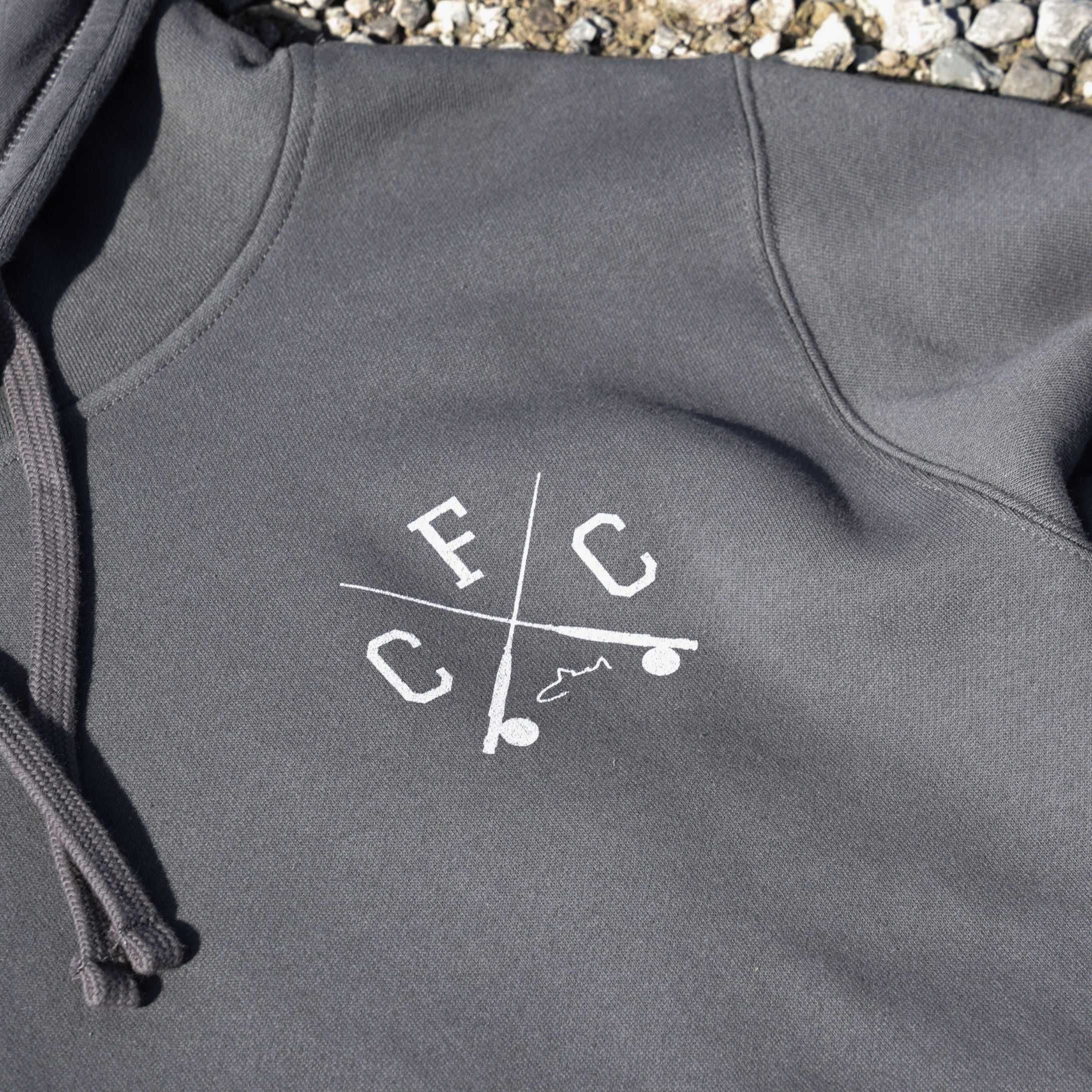 Mens light grey Walleye Hoodie