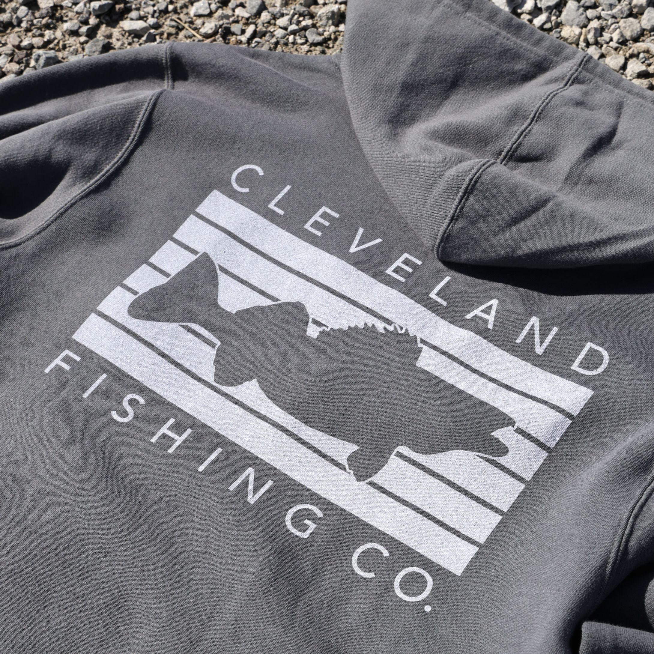 Mens light grey Walleye Hoodie