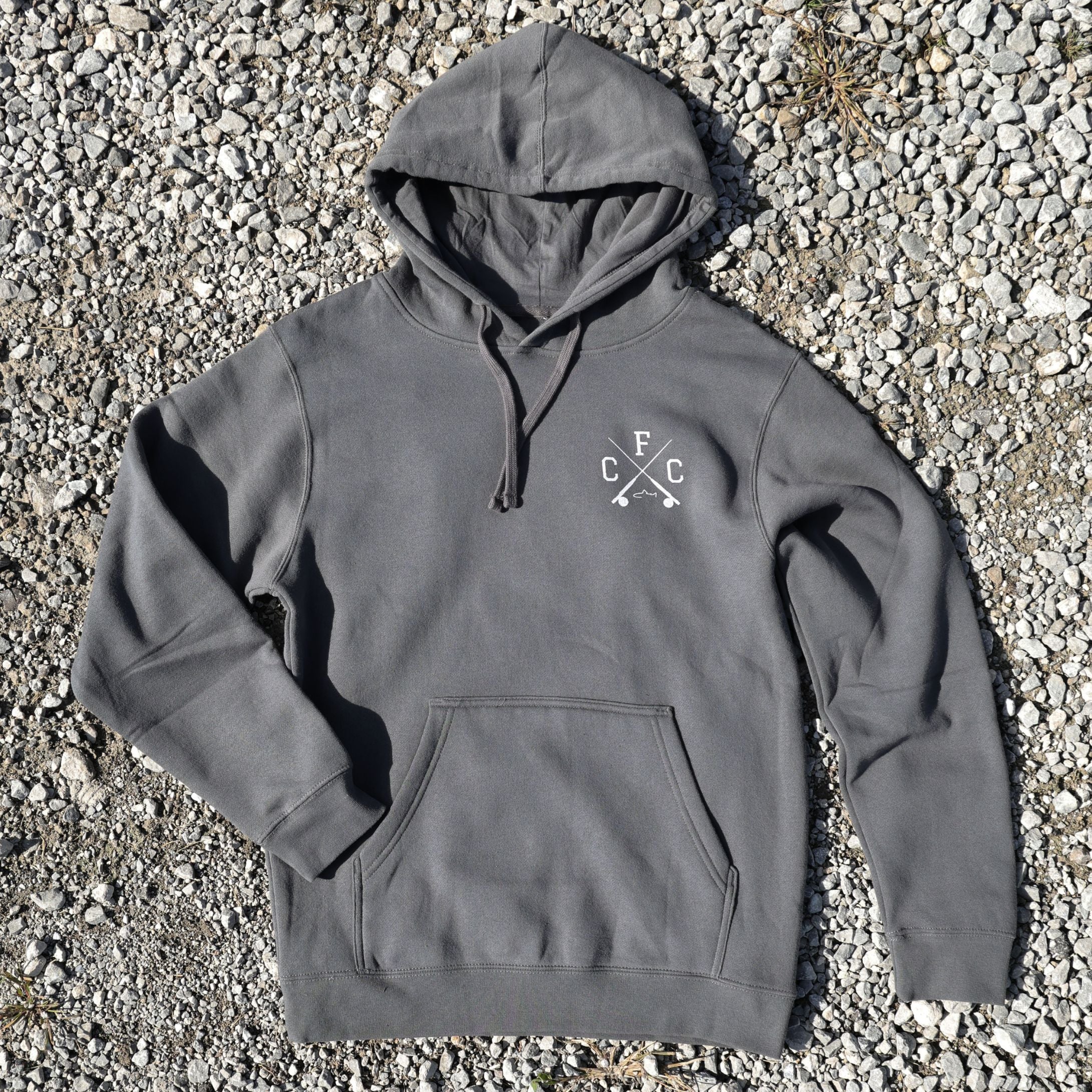 Mens light grey Walleye Hoodie