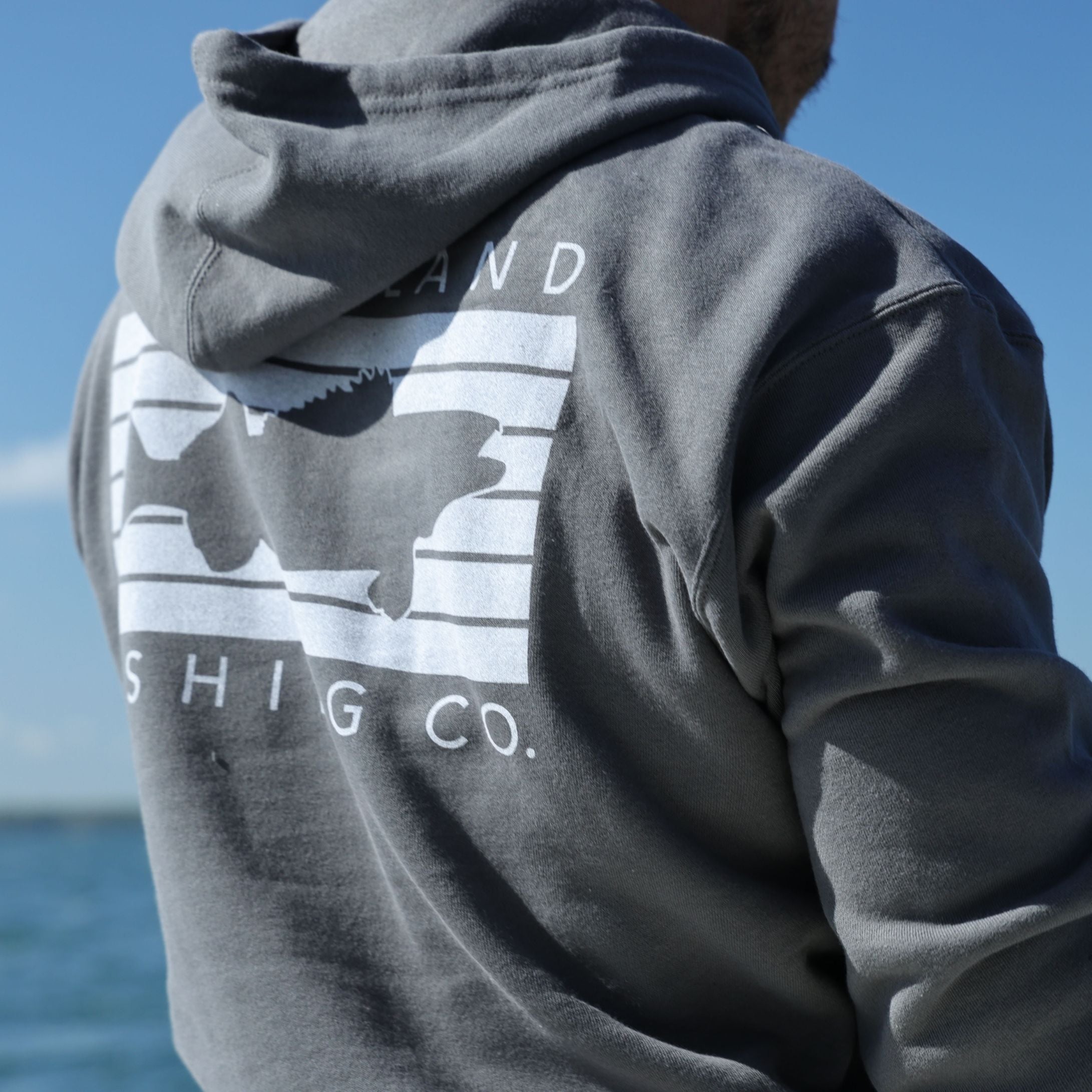 Mens light grey Walleye Hoodie